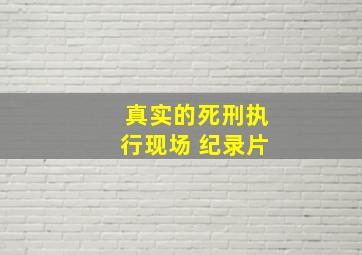 真实的死刑执行现场 纪录片